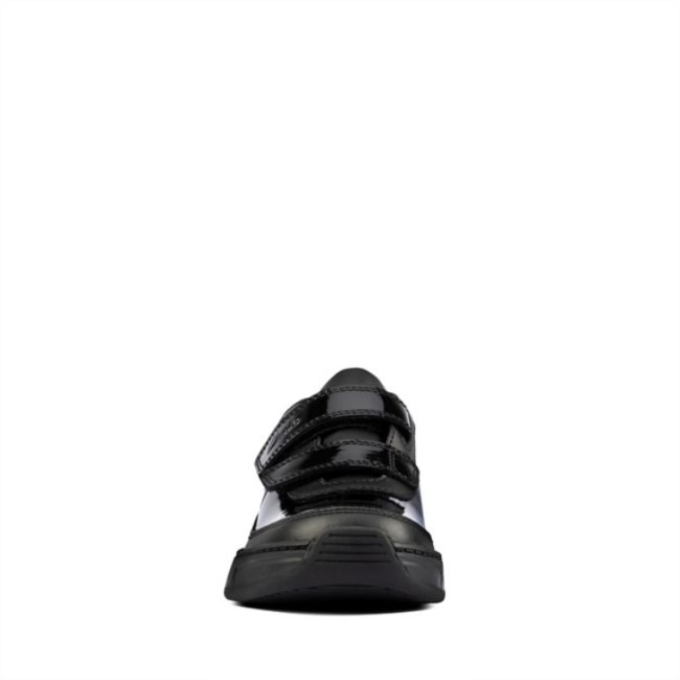 Charol Negro Clarks Vibrante G Bajo Niño Charol Negro