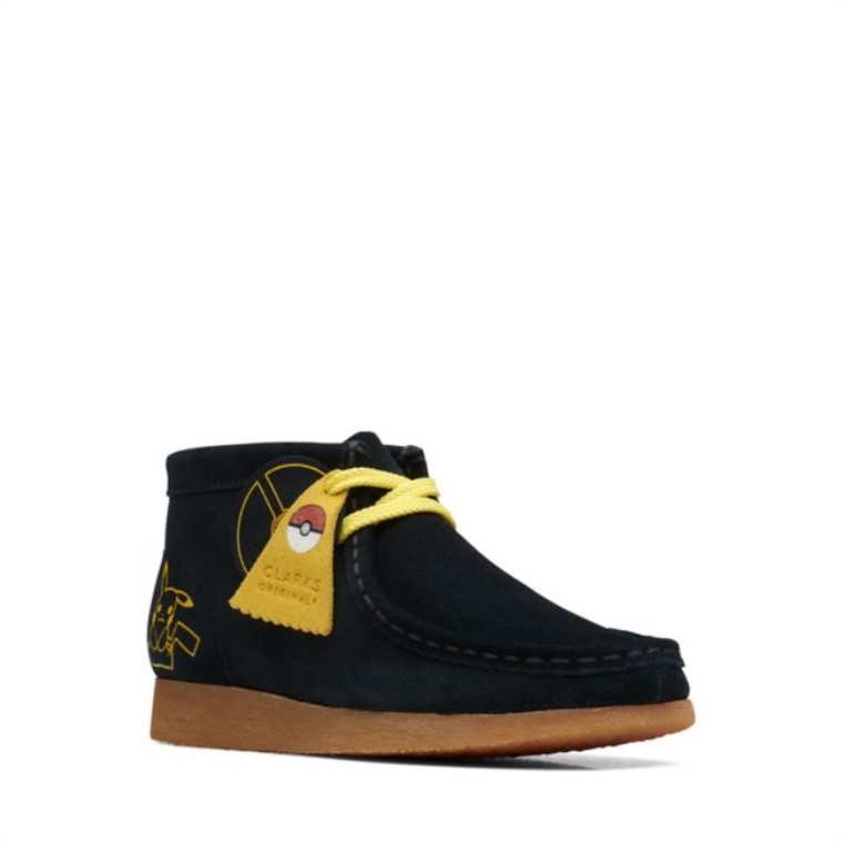 Clarks Estampado Negro Wallabee Mist Viejo Estampado Negro