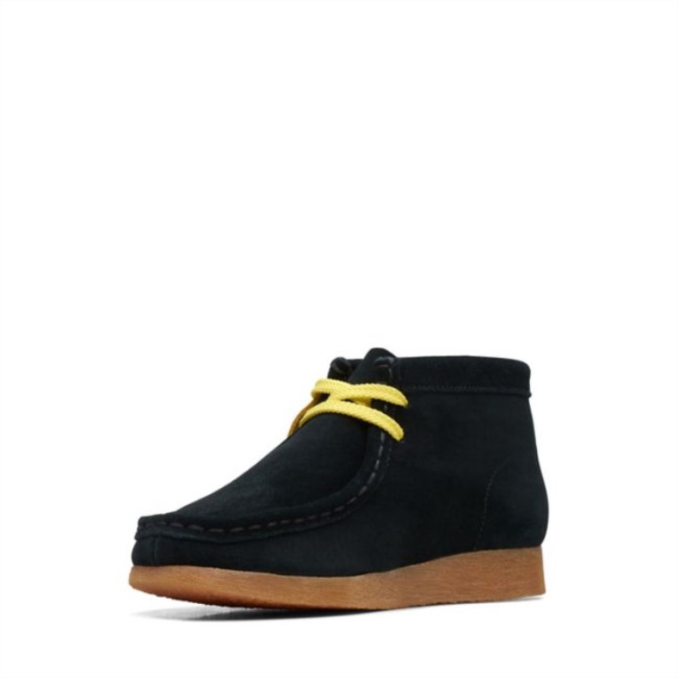 Clarks Estampado Negro Wallabee Mist Viejo Estampado Negro