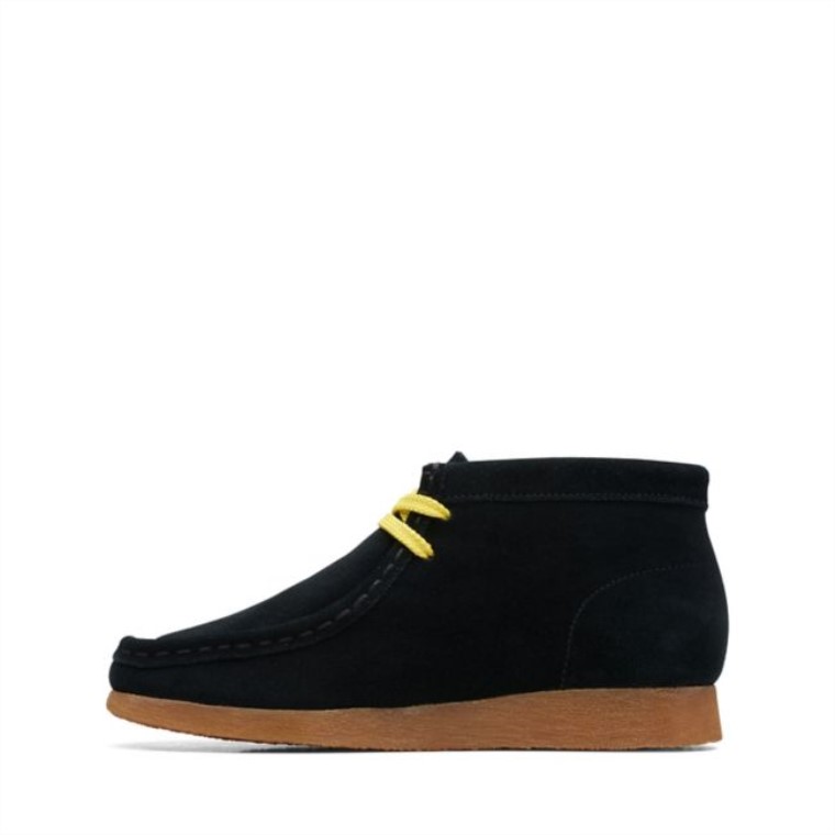 Clarks Estampado Negro Wallabee Mist Viejo Estampado Negro
