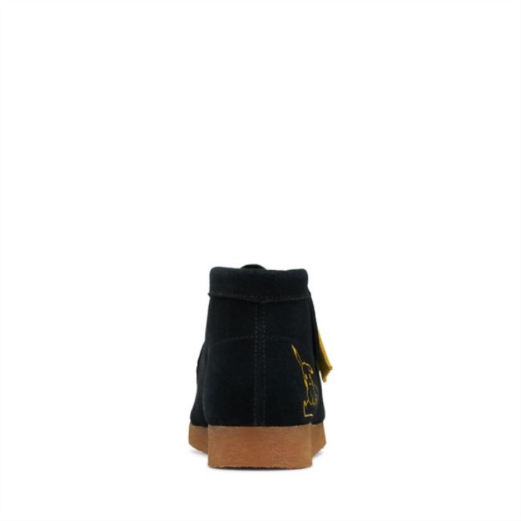 Clarks Estampado Negro Wallabee Mist Viejo Estampado Negro