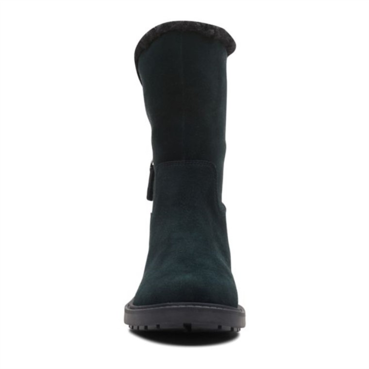 Clarks Ante Negro Con Cremallera Opal Ante Negro
