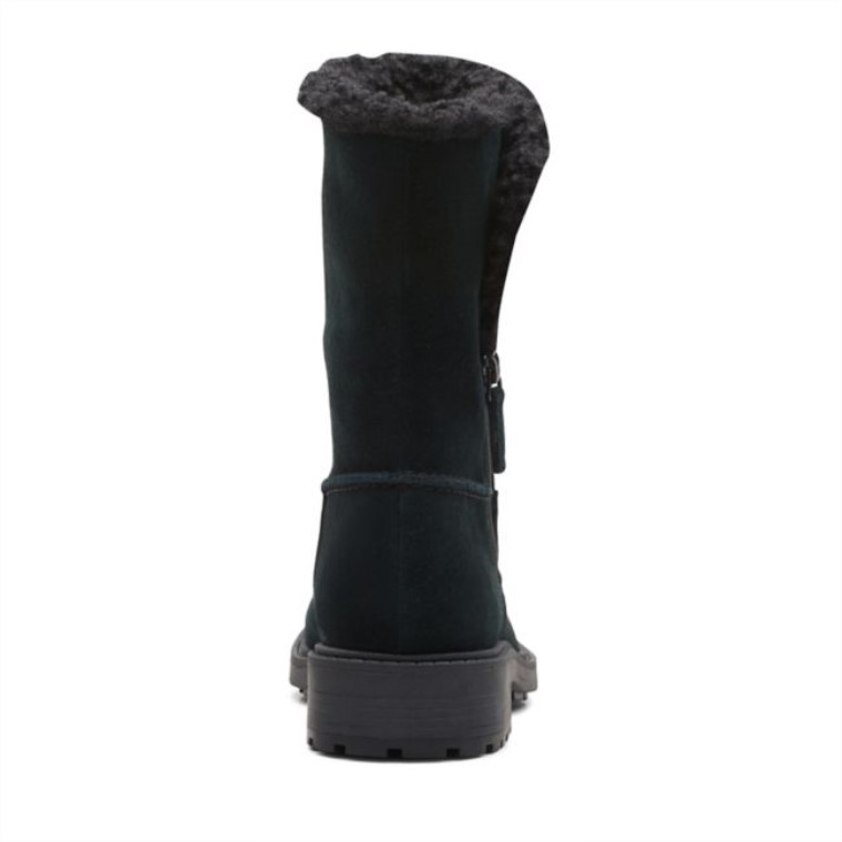 Clarks Ante Negro Con Cremallera Opal Ante Negro