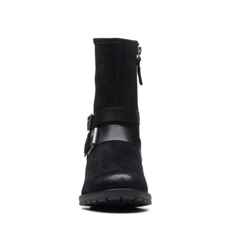 Cuero Clarks Negro Warmlined Clarkwell Mid Cuero Negro Warmlined