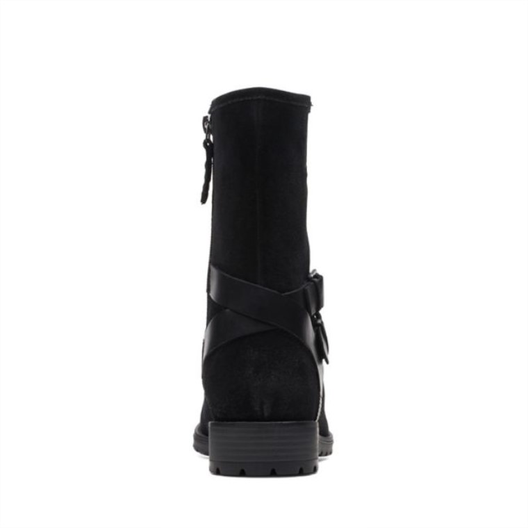 Cuero Clarks Negro Warmlined Clarkwell Mid Cuero Negro Warmlined