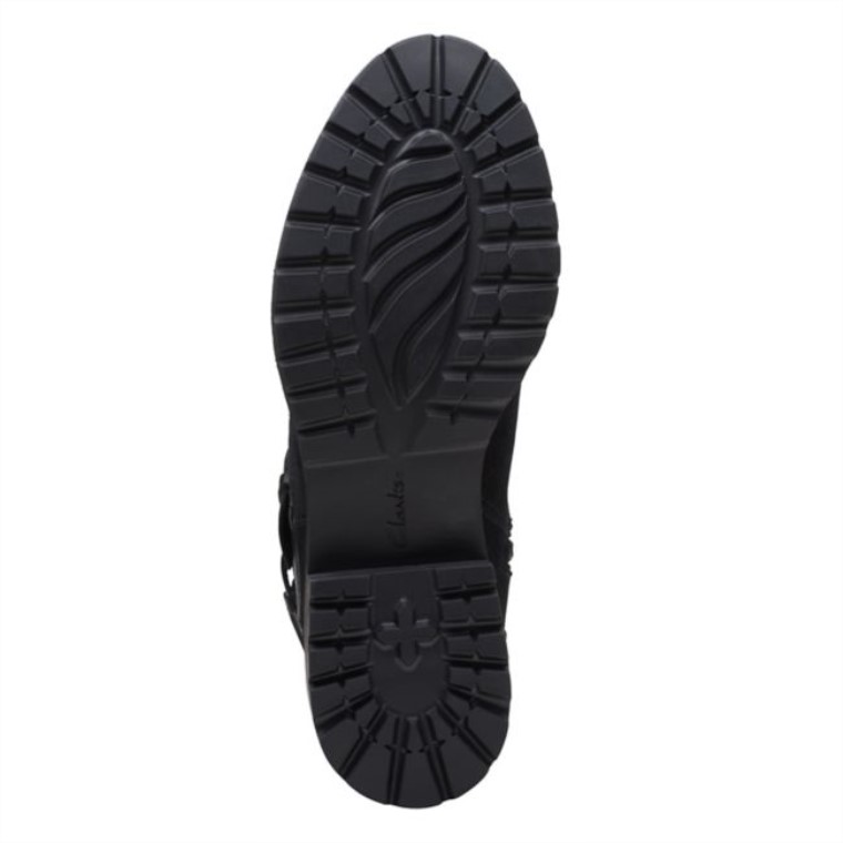 Cuero Clarks Negro Warmlined Clarkwell Mid Cuero Negro Warmlined
