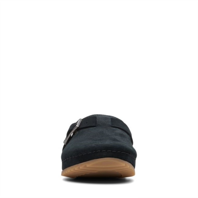 Mules Clarks Brookleigh Ante Negro Con Forro Cálido Ante Negro Con Forro Cálido