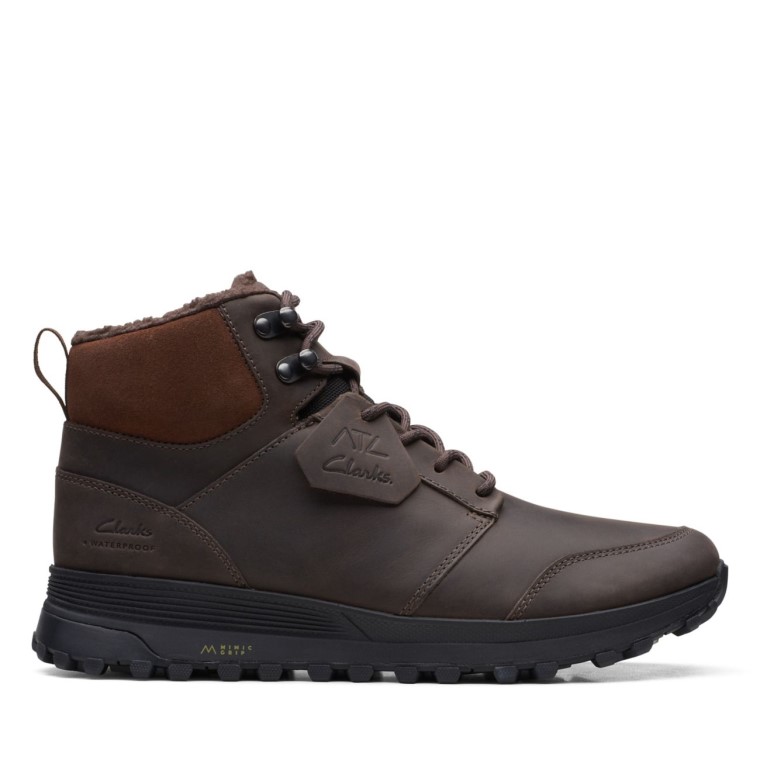Cuero Marrón Clarks Con Forro Cálido Atl Trek Up Impermeable Marrón Cuero Con Forro Cálido