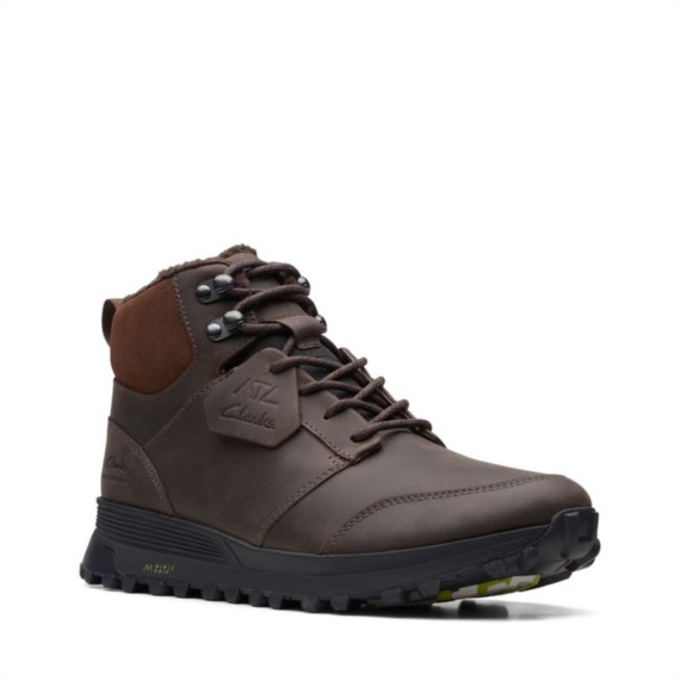 Cuero Marrón Clarks Con Forro Cálido Atl Trek Up Impermeable Marrón Cuero Con Forro Cálido