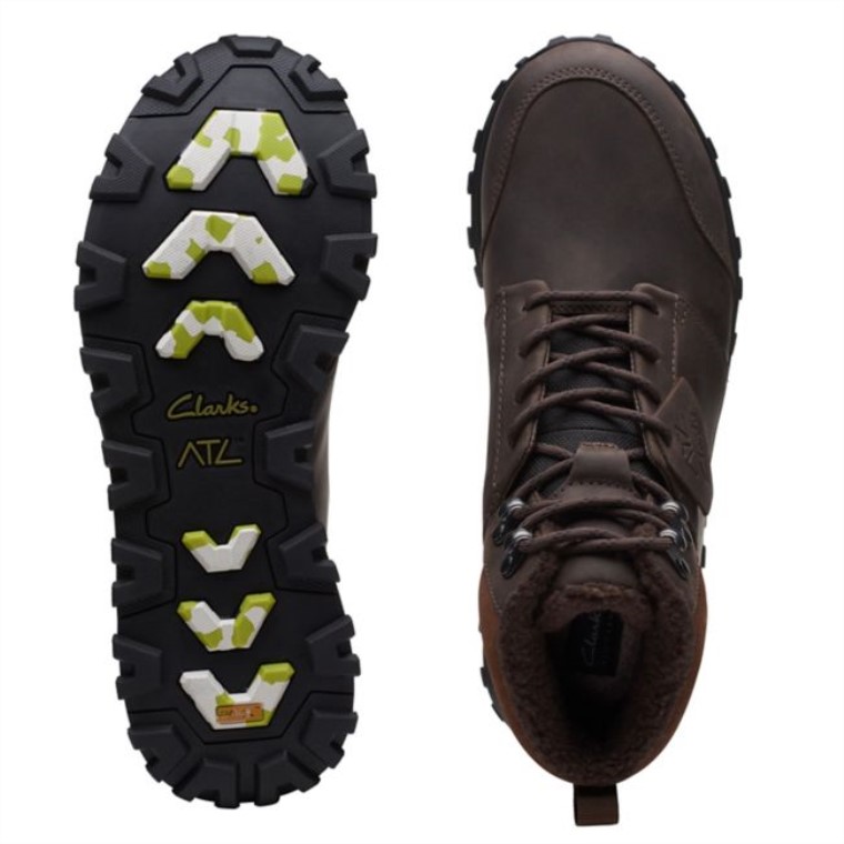 Cuero Marrón Clarks Con Forro Cálido Atl Trek Up Impermeable Marrón Cuero Con Forro Cálido