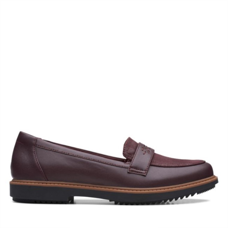 Clarks Cuero Burdeos Raisie Jump Cuero Burdeos