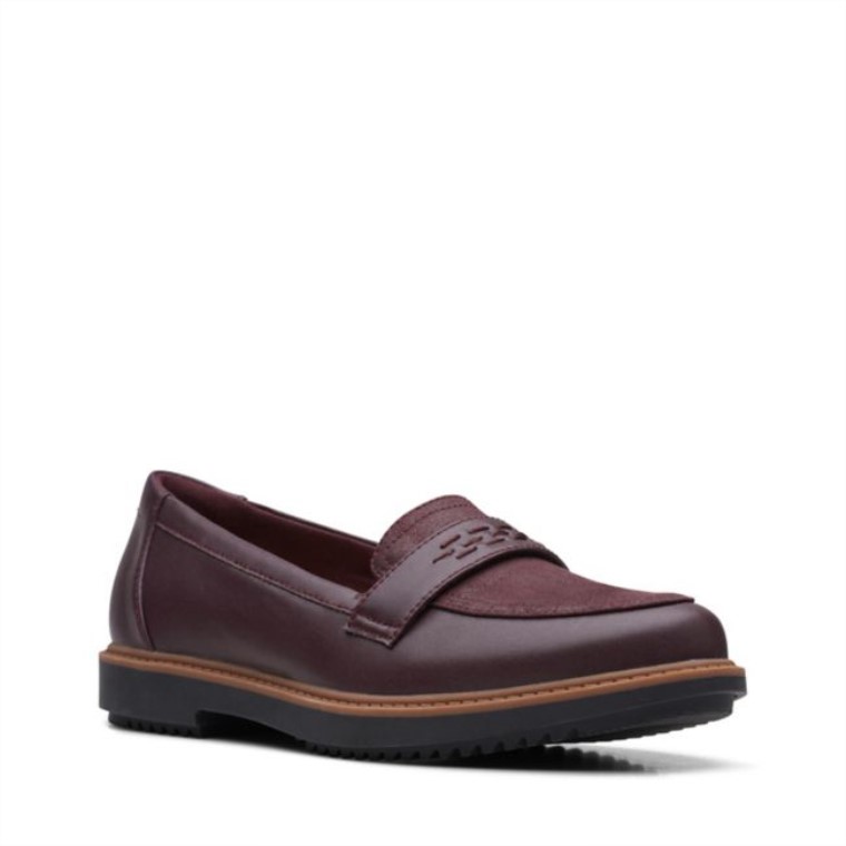 Clarks Cuero Burdeos Raisie Jump Cuero Burdeos