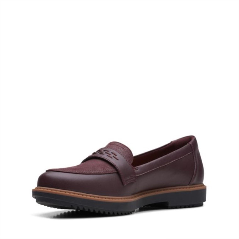 Clarks Cuero Burdeos Raisie Jump Cuero Burdeos