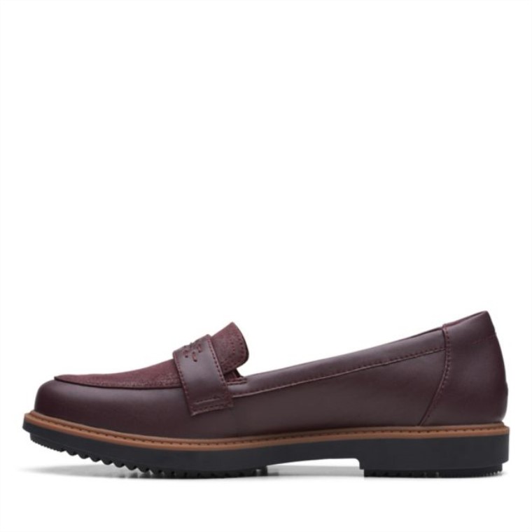Clarks Cuero Burdeos Raisie Jump Cuero Burdeos