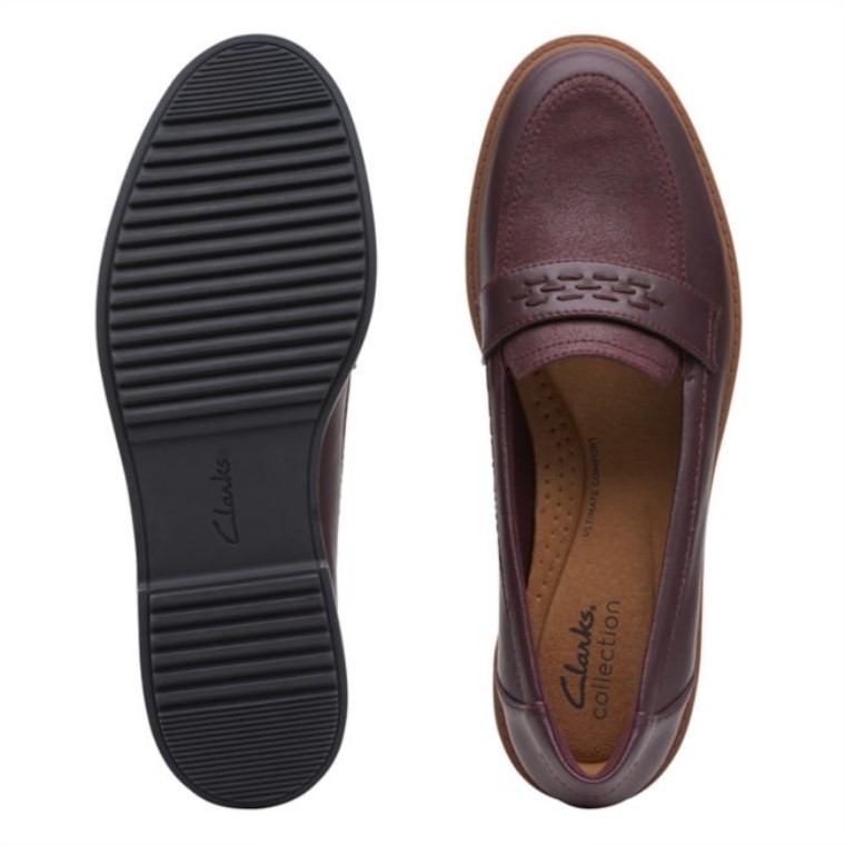 Clarks Cuero Burdeos Raisie Jump Cuero Burdeos