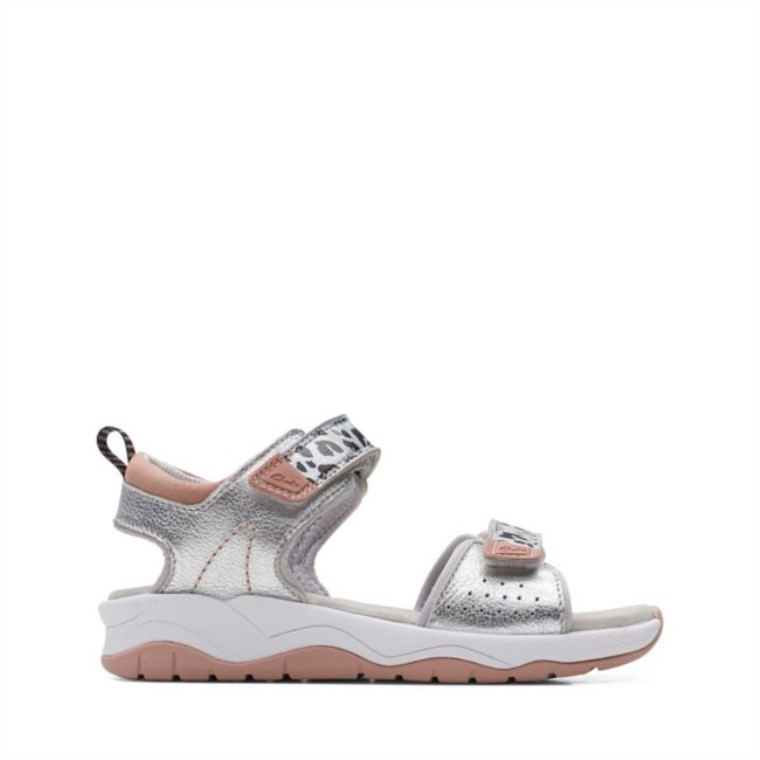 Clarks C Loader Print Niño Plata Plata