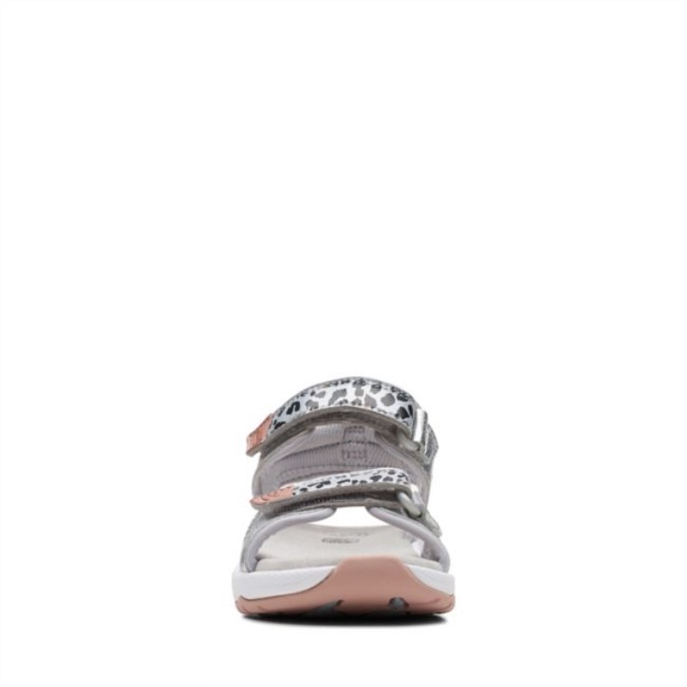Clarks C Loader Print Niño Plata Plata