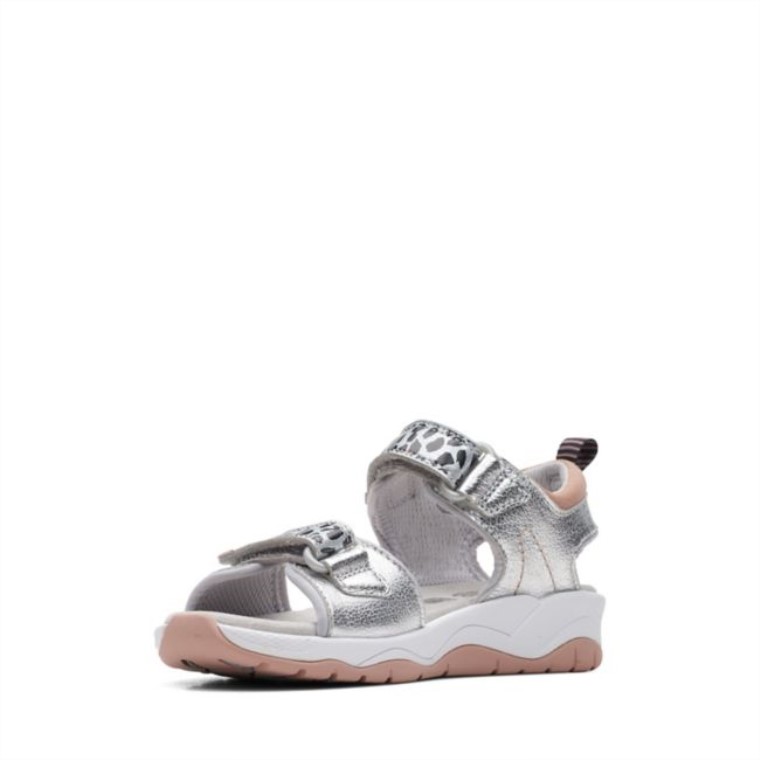 Clarks C Loader Print Niño Plata Plata