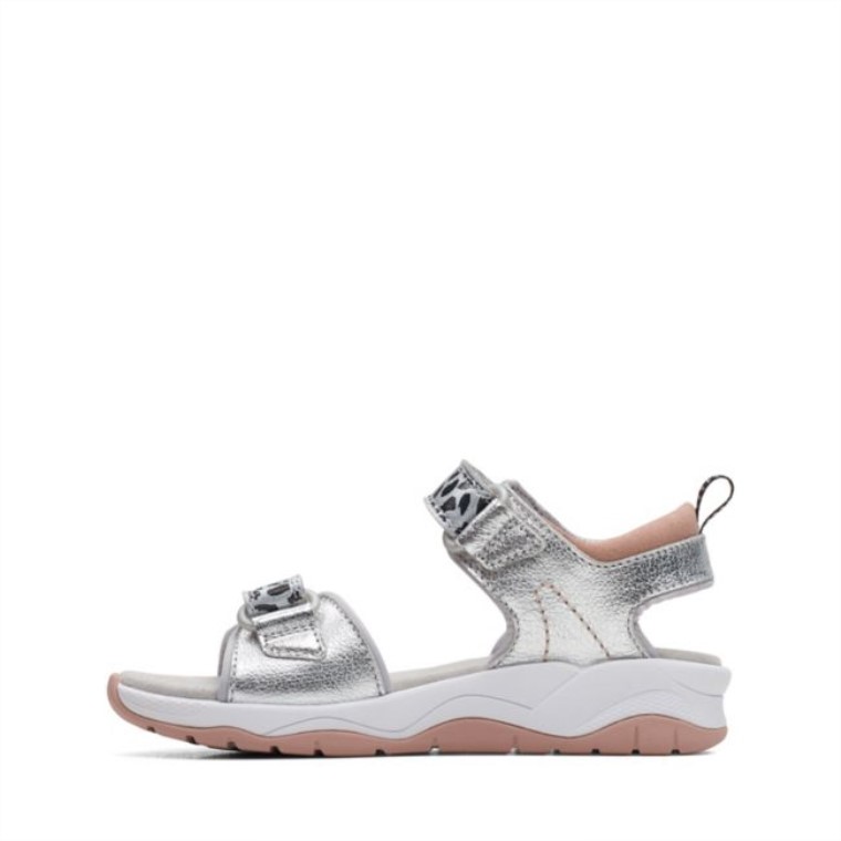 Clarks C Loader Print Niño Plata Plata