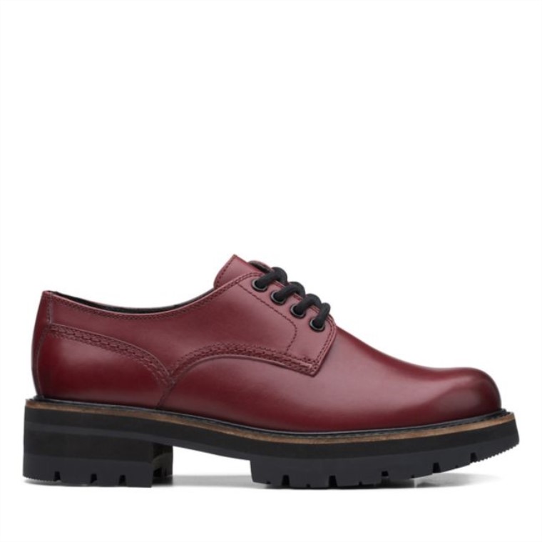 Clarks Cuero Castaño Cuero Orianna Derby Castaño