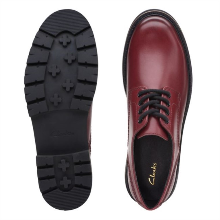 Clarks Cuero Castaño Cuero Orianna Derby Castaño