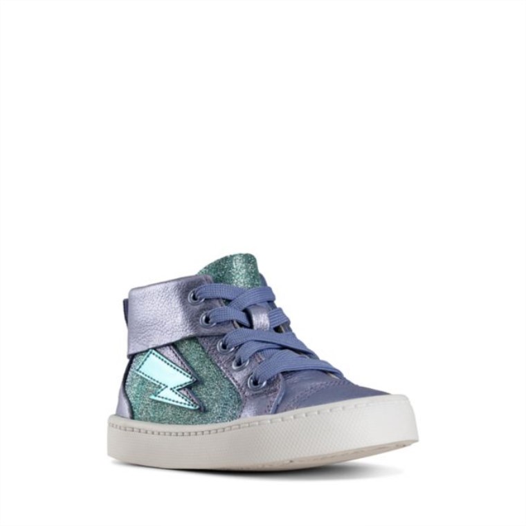 Clarks City Myth Niño Cuero Lila Cuero Lila