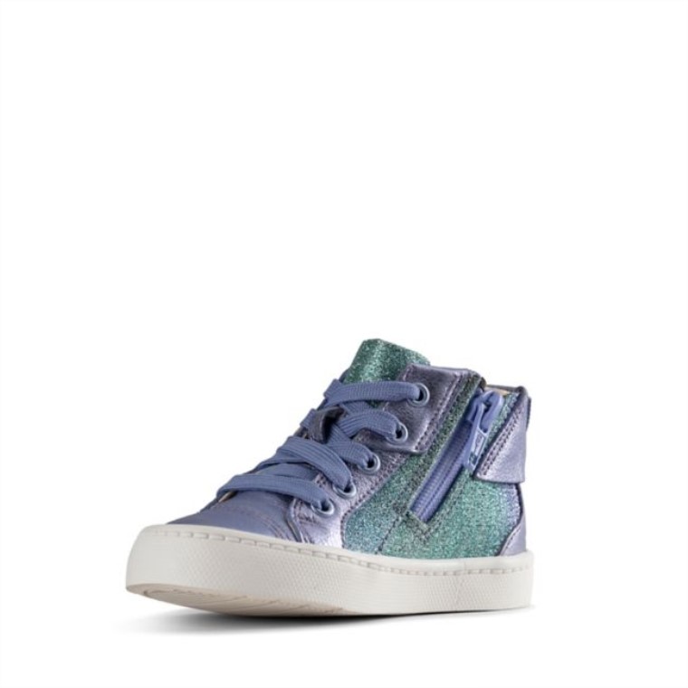 Clarks City Myth Niño Cuero Lila Cuero Lila