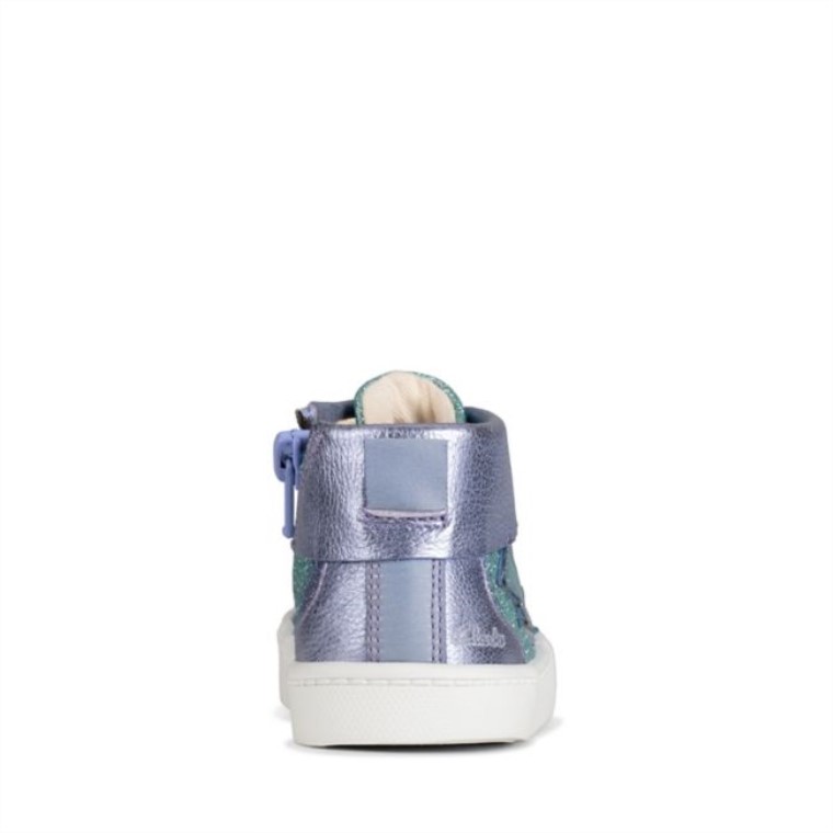 Clarks City Myth Niño Cuero Lila Cuero Lila