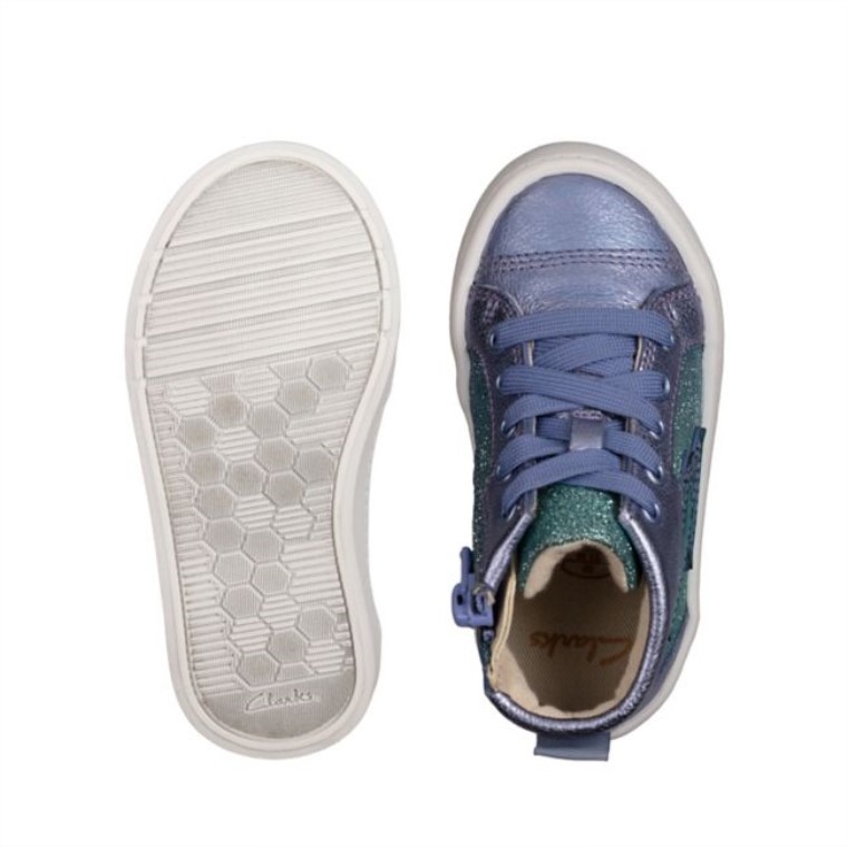 Clarks City Myth Niño Cuero Lila Cuero Lila