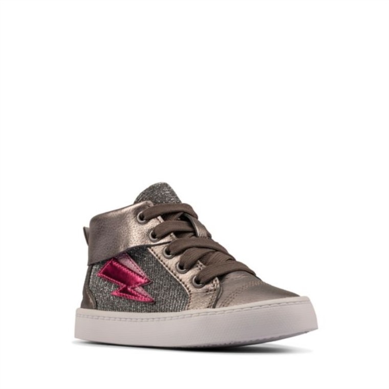 Clarks City Myth Niño Cuero Peltre Cuero Peltre