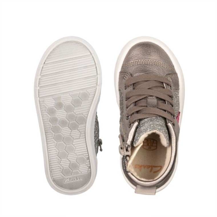 Clarks City Myth Niño Cuero Peltre Cuero Peltre
