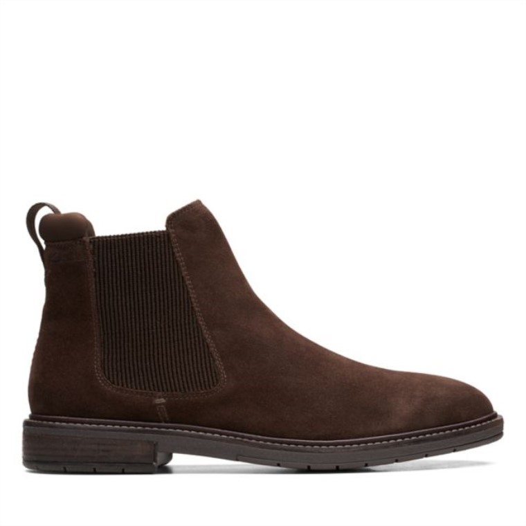 Clarks Clarkdale Hall Ante Marrón Oscuro Ante Marrón Oscuro
