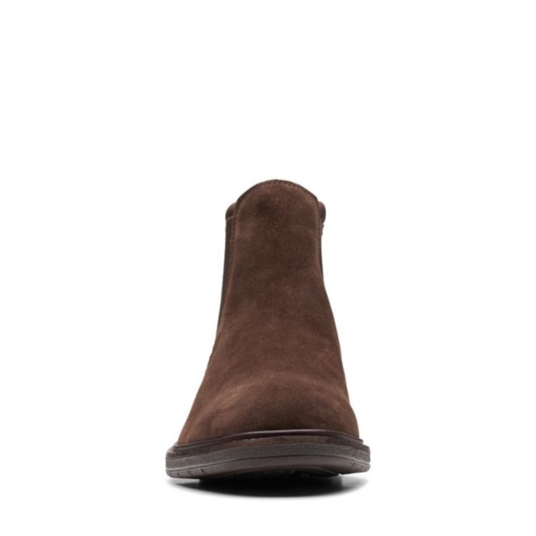 Clarks Clarkdale Hall Ante Marrón Oscuro Ante Marrón Oscuro