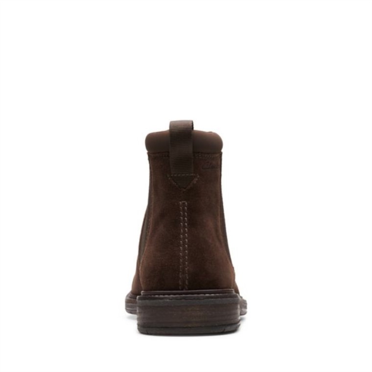 Clarks Clarkdale Hall Ante Marrón Oscuro Ante Marrón Oscuro