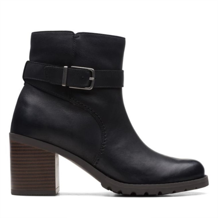 Clarks Clarkwell Hall Cuero Negro Cuero Negro
