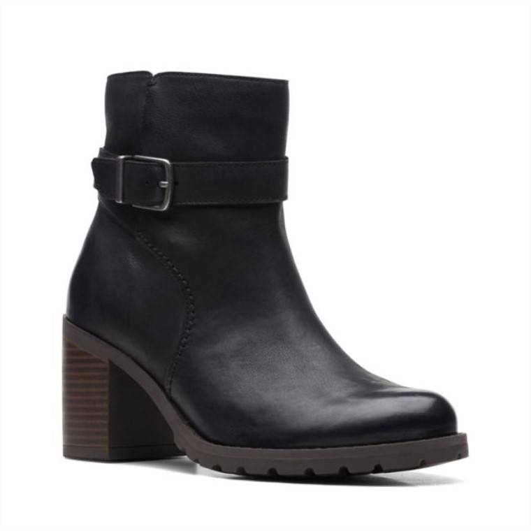 Clarks Clarkwell Hall Cuero Negro Cuero Negro