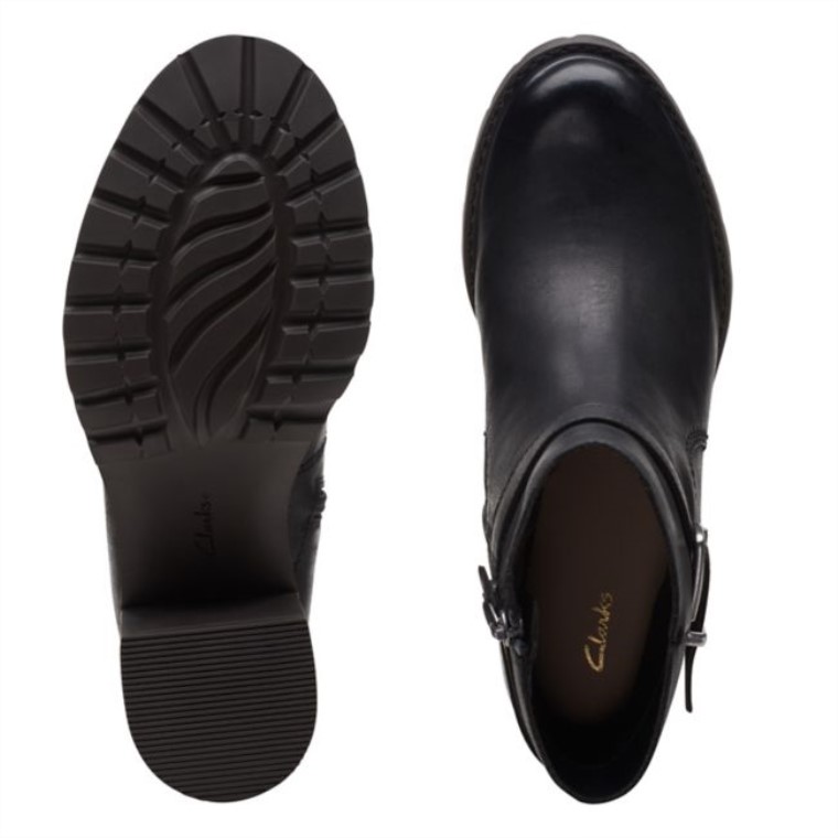 Clarks Clarkwell Hall Cuero Negro Cuero Negro