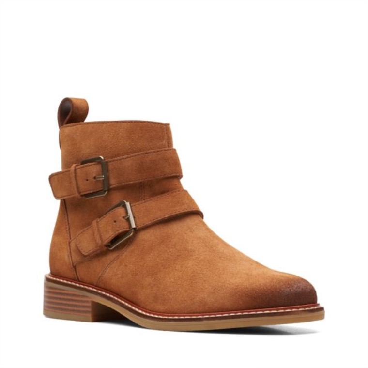 Hebilla De Colonia Clarks Ante Tostado Oscuro Ante Tostado Oscuro