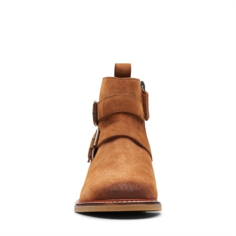 Hebilla De Colonia Clarks Ante Tostado Oscuro Ante Tostado Oscuro