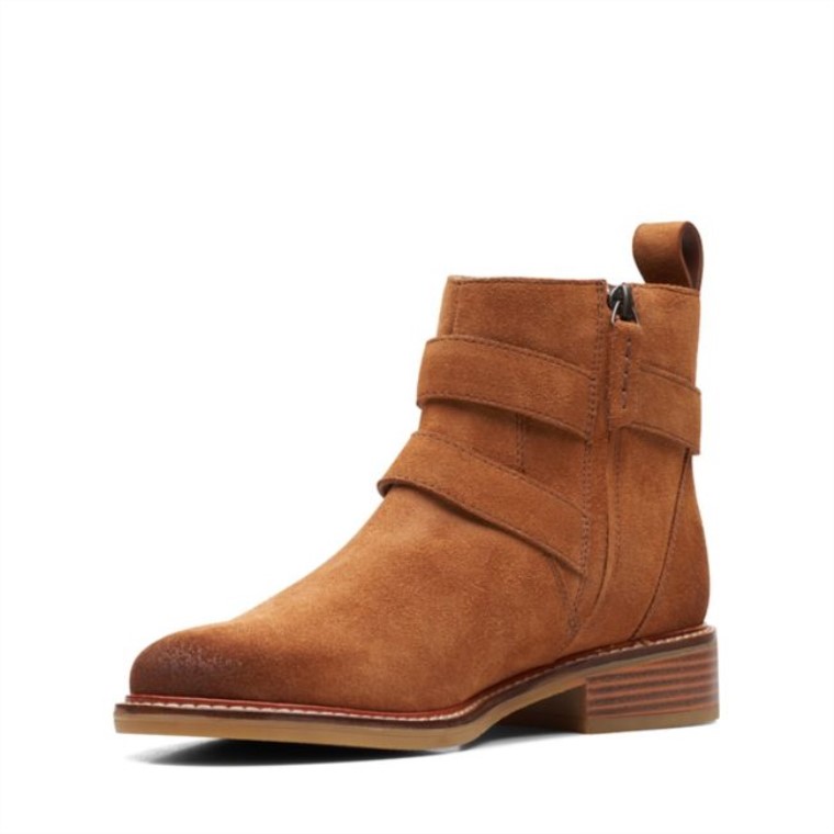 Hebilla De Colonia Clarks Ante Tostado Oscuro Ante Tostado Oscuro