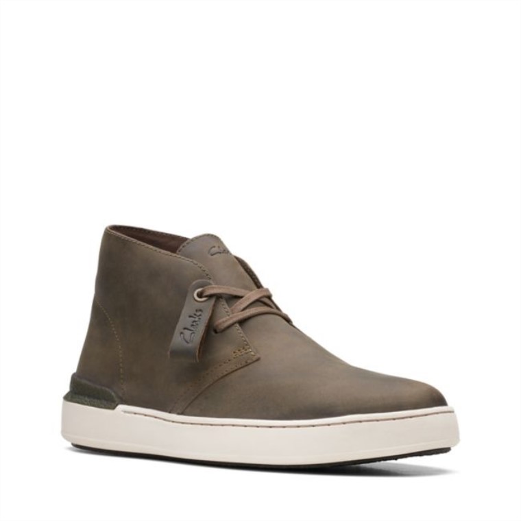 Botas Clarks Court Lite Desert Cuero Oliva Cuero Oliva