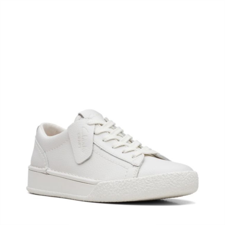 Clarks Craft Cup Walk Cuero Blanco Cuero Blanco