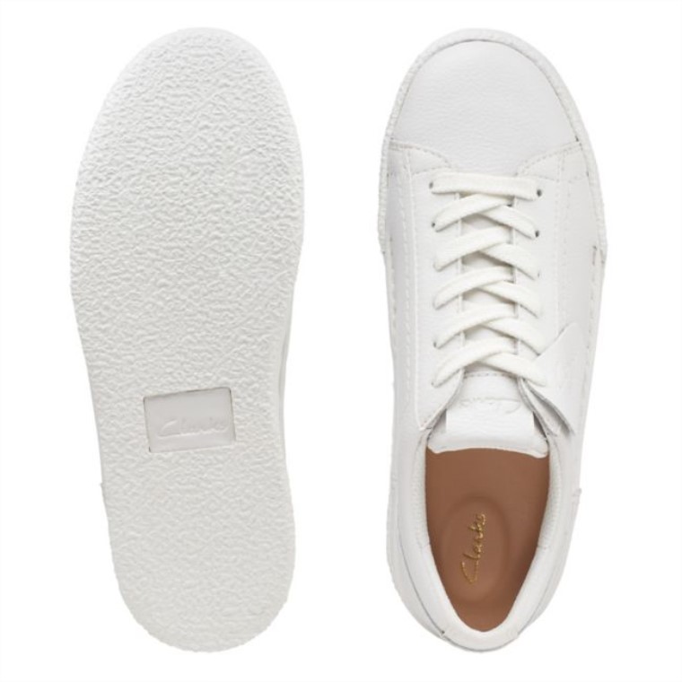 Clarks Craft Cup Walk Cuero Blanco Cuero Blanco