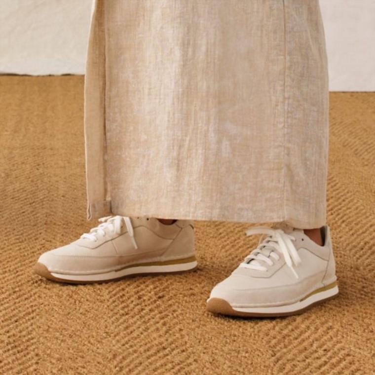 Clarks Craft Run Encaje Ante Blanco Ante Blanco