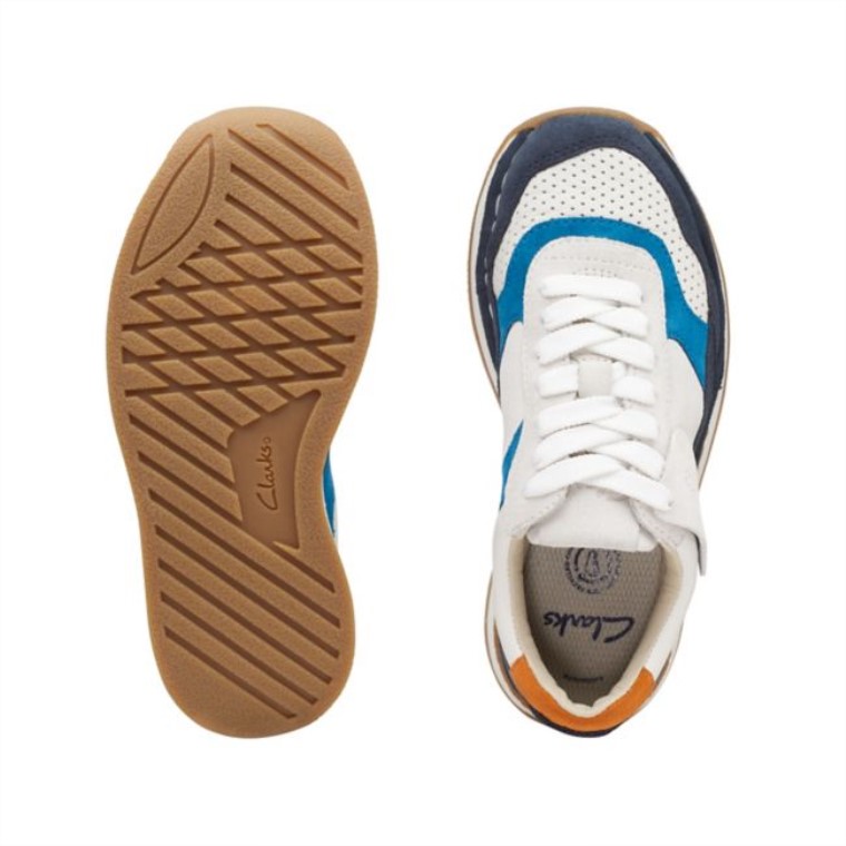 Clarks Craft Run Tor Niño Combinación Azul Marino Combinación Azul Marino