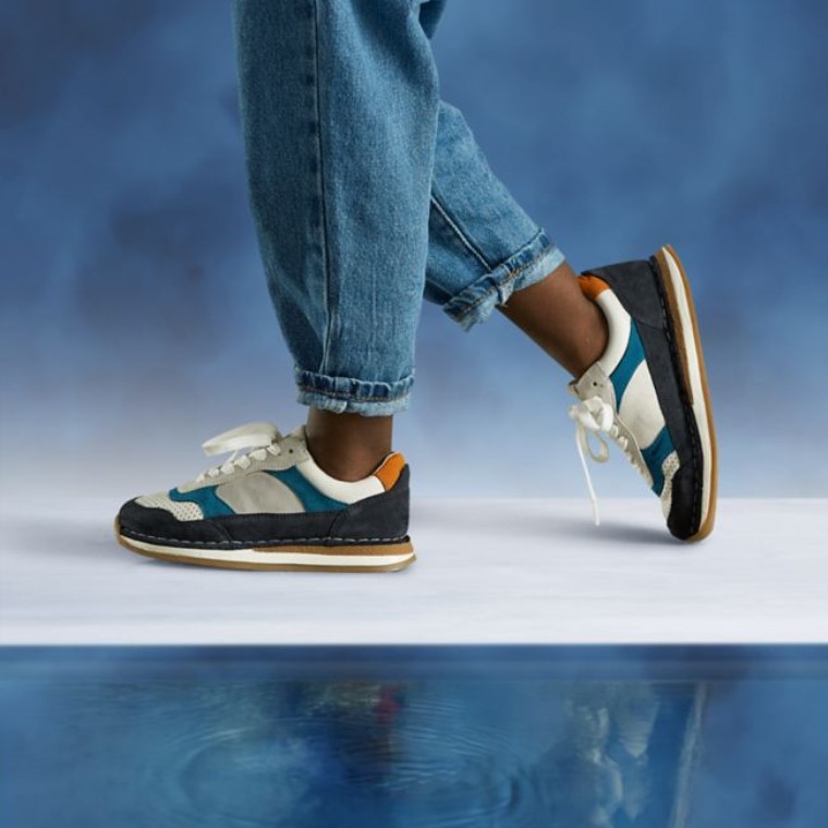 Clarks Craft Run Tor Niño Combinación Azul Marino Combinación Azul Marino
