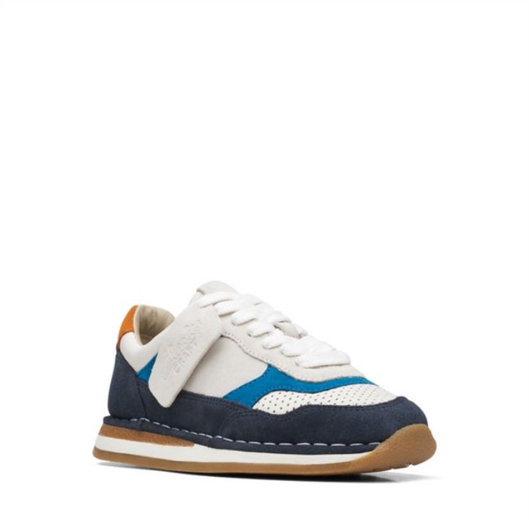 Clarks Craft Run Tor Niño Combinación Azul Marino Combinación Azul Marino