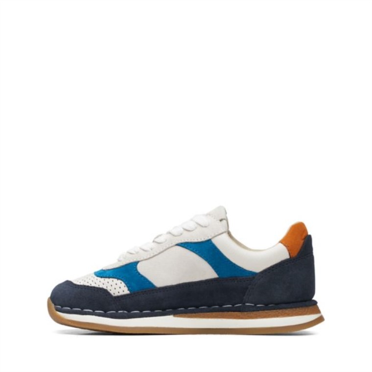Clarks Craft Run Tor Niño Combinación Azul Marino Combinación Azul Marino