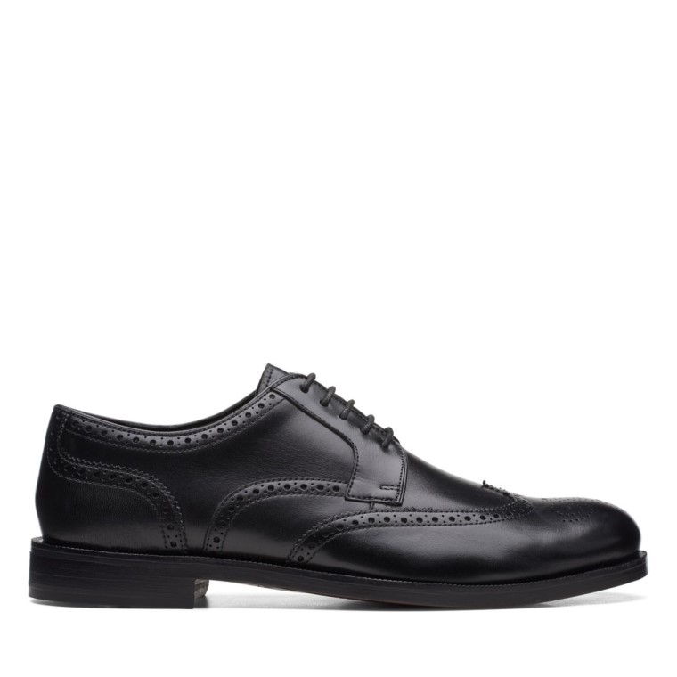 Clarks Craftdean Ala Cuero Negro Cuero Negro