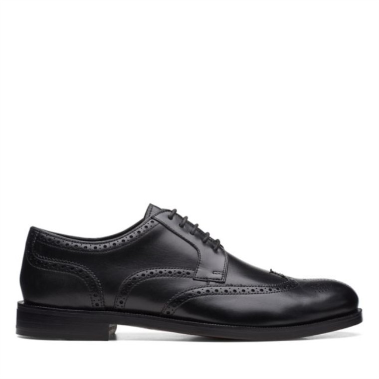 Clarks Craftdean Ala Cuero Negro Cuero Negro